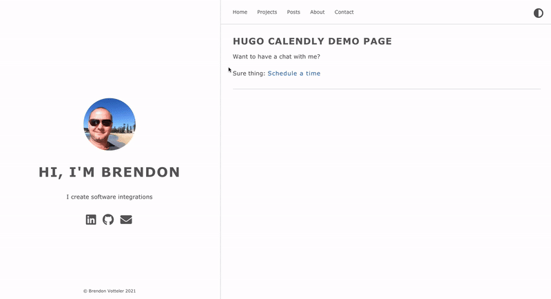 demo gif of hugo-calendly-shortcode
